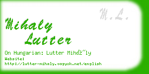 mihaly lutter business card